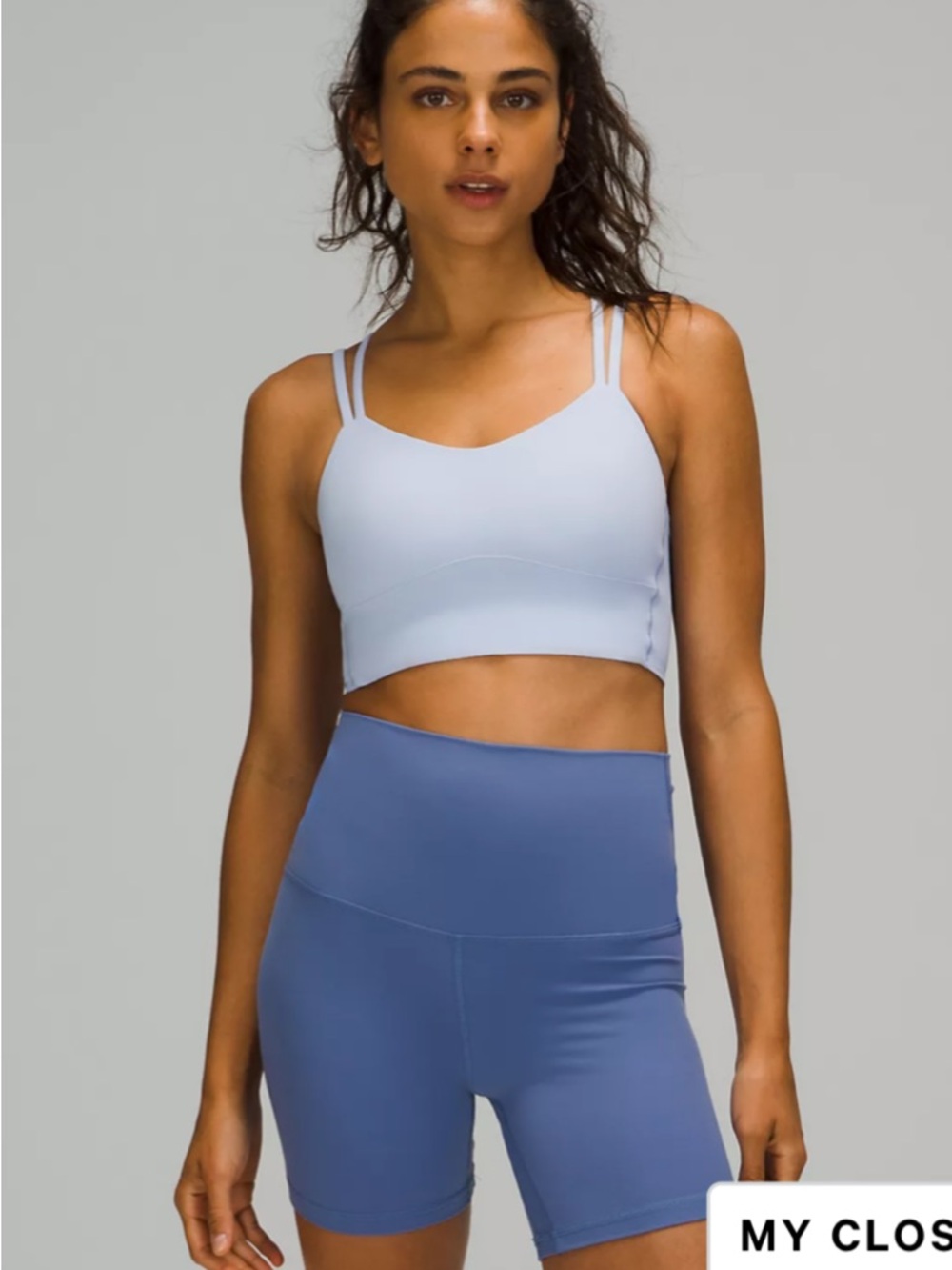 lululemon athletica Like A Cloud Longline Bra, Blue Linen